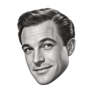 Pencil head portrait of Gene Kelly