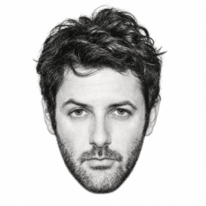 AI-assisted head-only pencil portrait of Guy Gerber