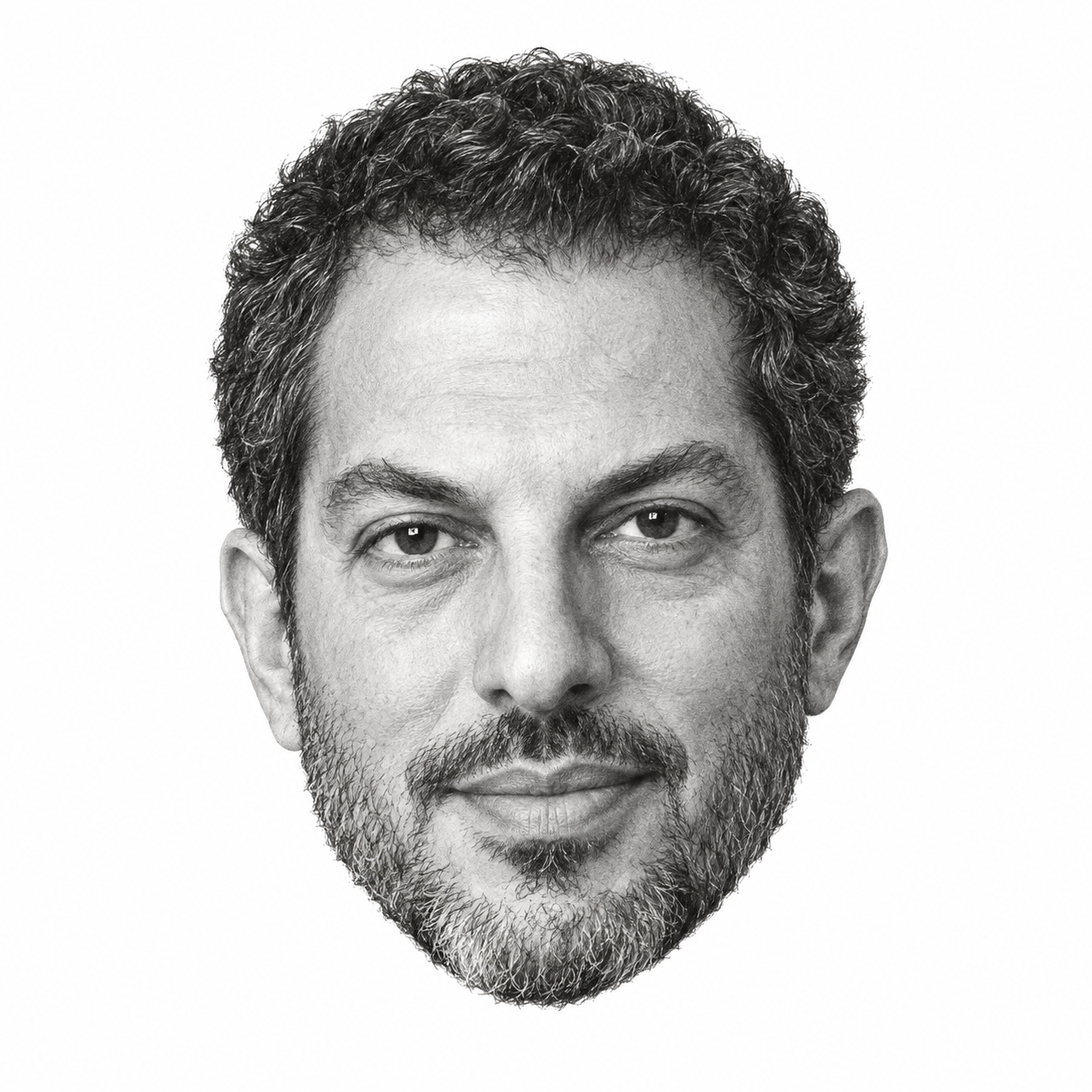 Graphite head portrait of Guy Oseary