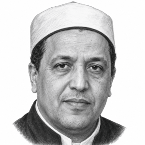 AI-generated pencil portrait of Hassen Chalghoumi