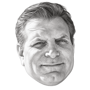 AI-assisted pencil portrait of Howard Kaufman, MBA