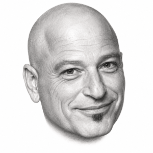 AI-assisted pencil portrait of Howie Mandel