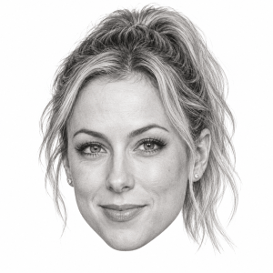 Head-only graphite portrait of Iliza Shlesinger