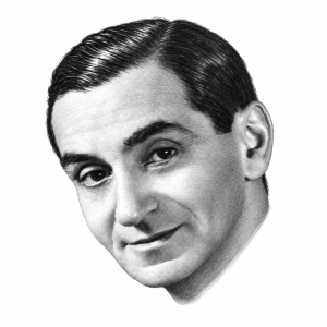 AI-assisted pencil portrait of Irving Berlin