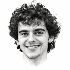 AI-assisted head-only pencil portrait of Jack Dylan Grazer