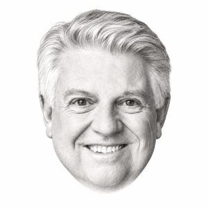 AI-assisted head-only pencil portrait of Jack Graham