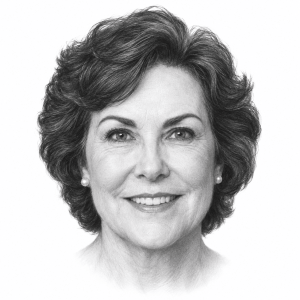 AI-generated pencil portrait of Jacky Rosen