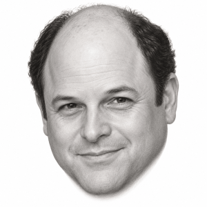 AI-assisted pencil head portrait of Jason Alexander