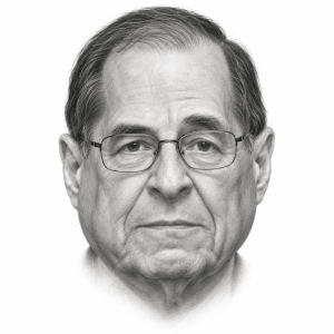 AI-generated pencil portrait of Jerry Nadler