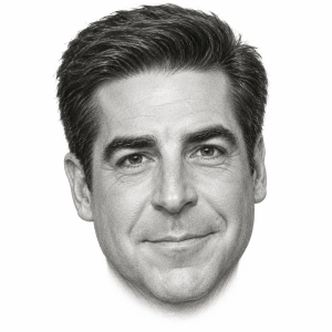 AI-assisted pencil head portrait of Jesse Watters