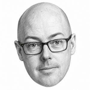AI-assisted pencil portrait of John Boyne