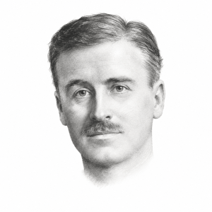 AI-assisted head-only pencil portrait of John Henry Patterson