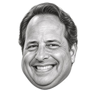 Pencil head portrait of Jon Lovitz