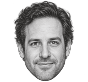 Pencil head portrait of Jonathan Yunger