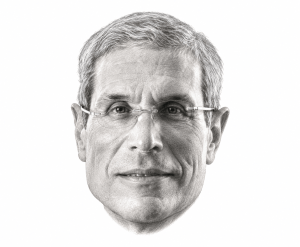 Head-only graphite portrait of Joseph C. Shenker