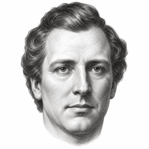 AI-generated pencil portrait of Joseph Smith
