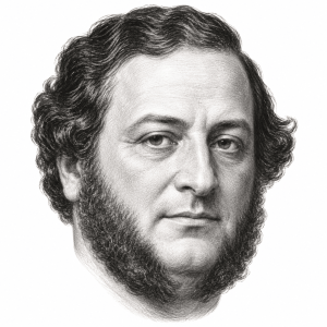 AI-generated pencil portrait of Judah P. Benjamin