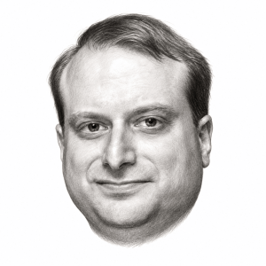 Pencil head portrait of Judge Steven Menashi