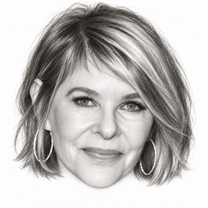 AI-assisted pencil portrait of Kate Capshaw