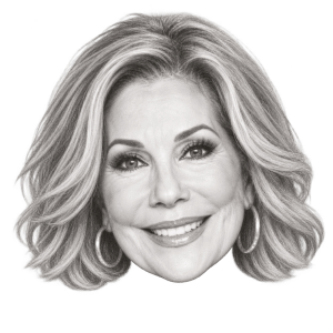 Head-only graphite portrait of Kathie Lee Gifford