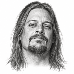 Pencil portrait of Kid Rock