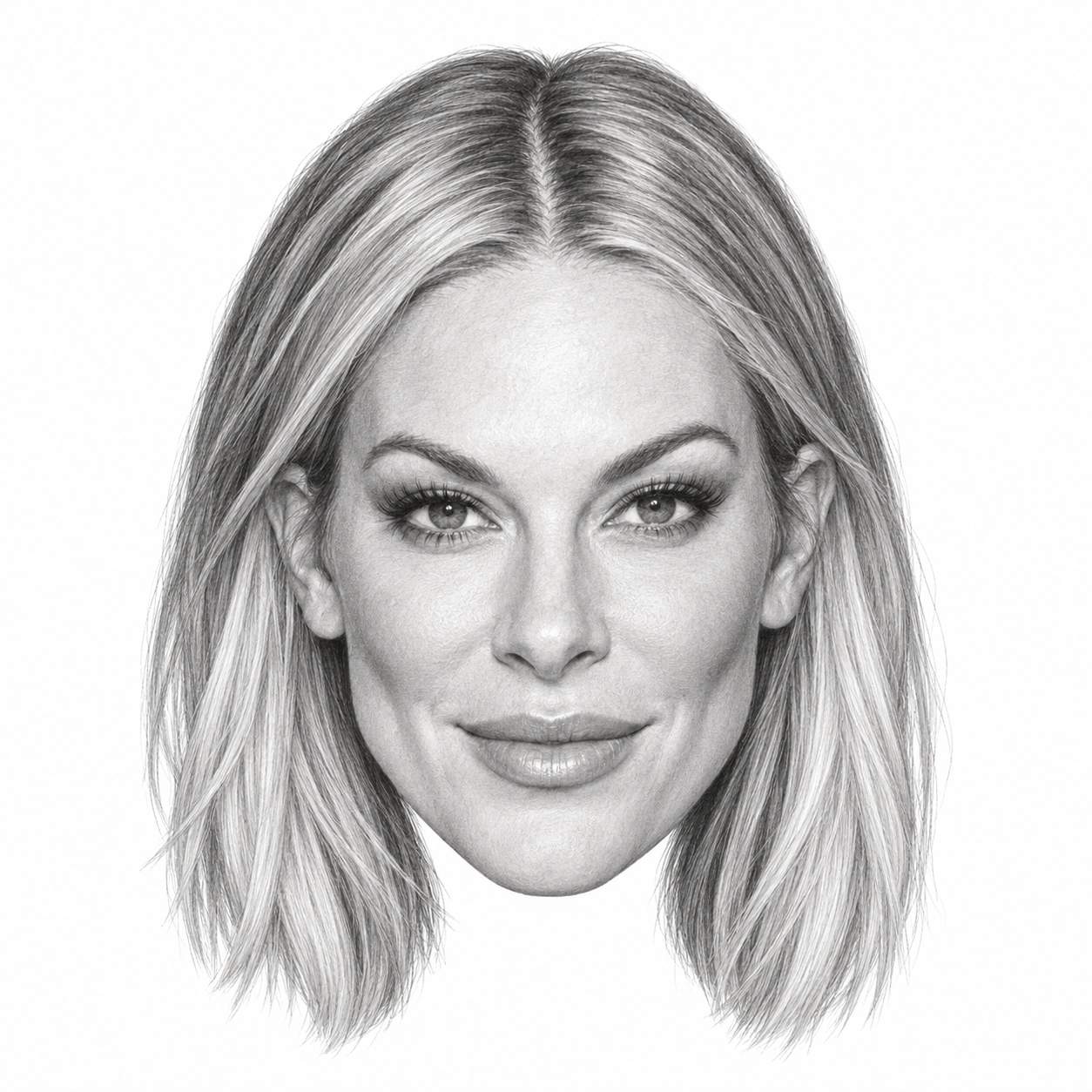 Graphite head portrait of Leah McSweeney