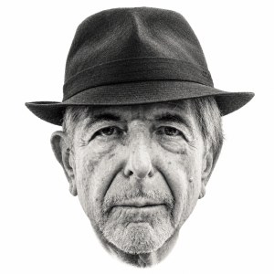 AI-assisted pencil portrait of Leonard Cohen