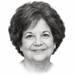 AI-generated pencil portrait of Lois Frankel