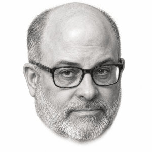 AI-assisted pencil head portrait of Mark Levin