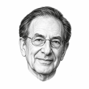AI-generated head-only illustration of Marvin Hier