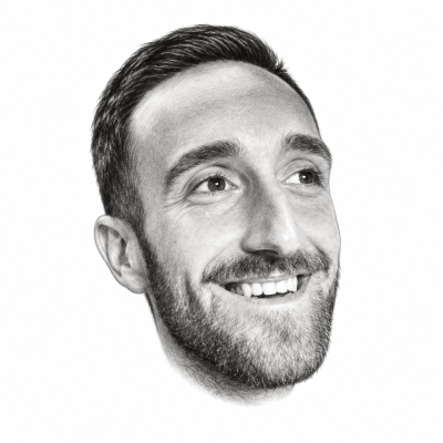 AI-assisted graphite portrait of Matt Juliano