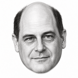 AI-assisted pencil portrait of Matthew Weiner