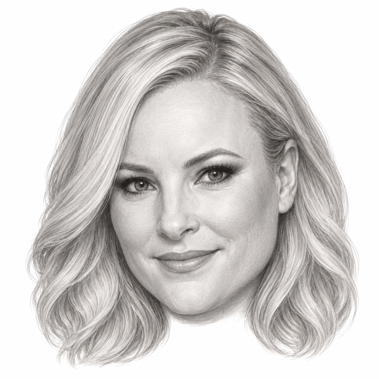 Graphite head portrait of Meghan McCain