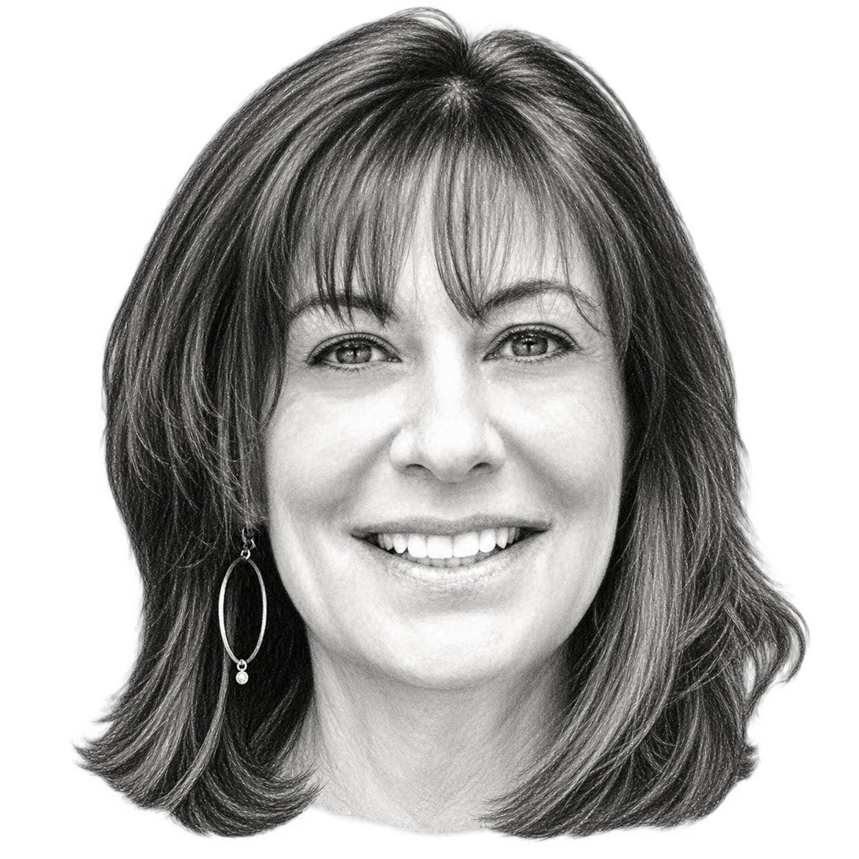 Pencil portrait of Michele Singer Reiner
