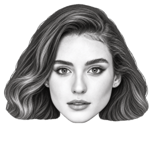 Head-only graphite portrait of Noa Cochva