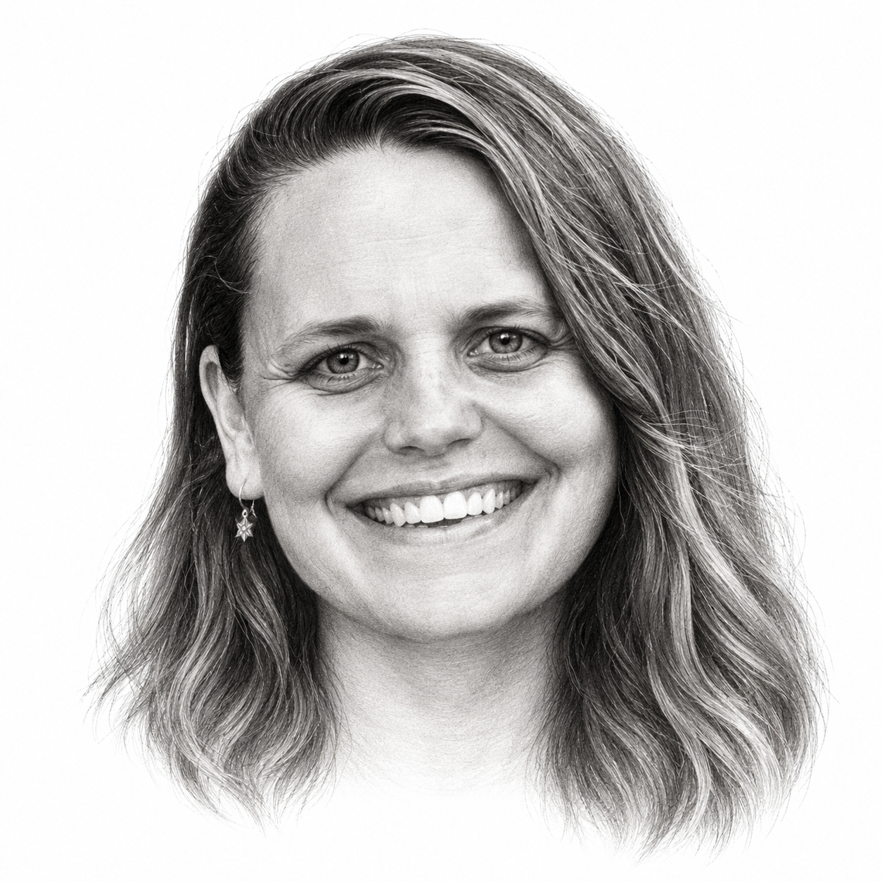 AI-assisted pencil portrait of Ofir Dayan