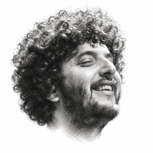 Pencil portrait of Omer Avital