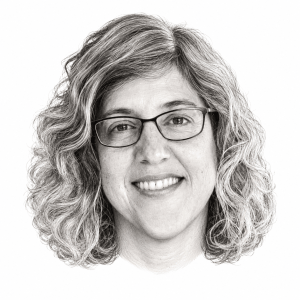 Pencil head portrait of Orly Erez-Likhovski