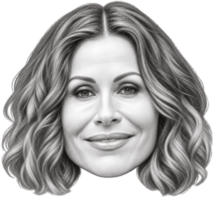 Head-only graphite portrait of Pencil head portrait of Minnie Driver