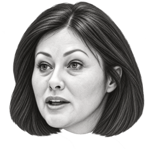 Head-only graphite portrait of Pencil head portrait of Shannen Doherty