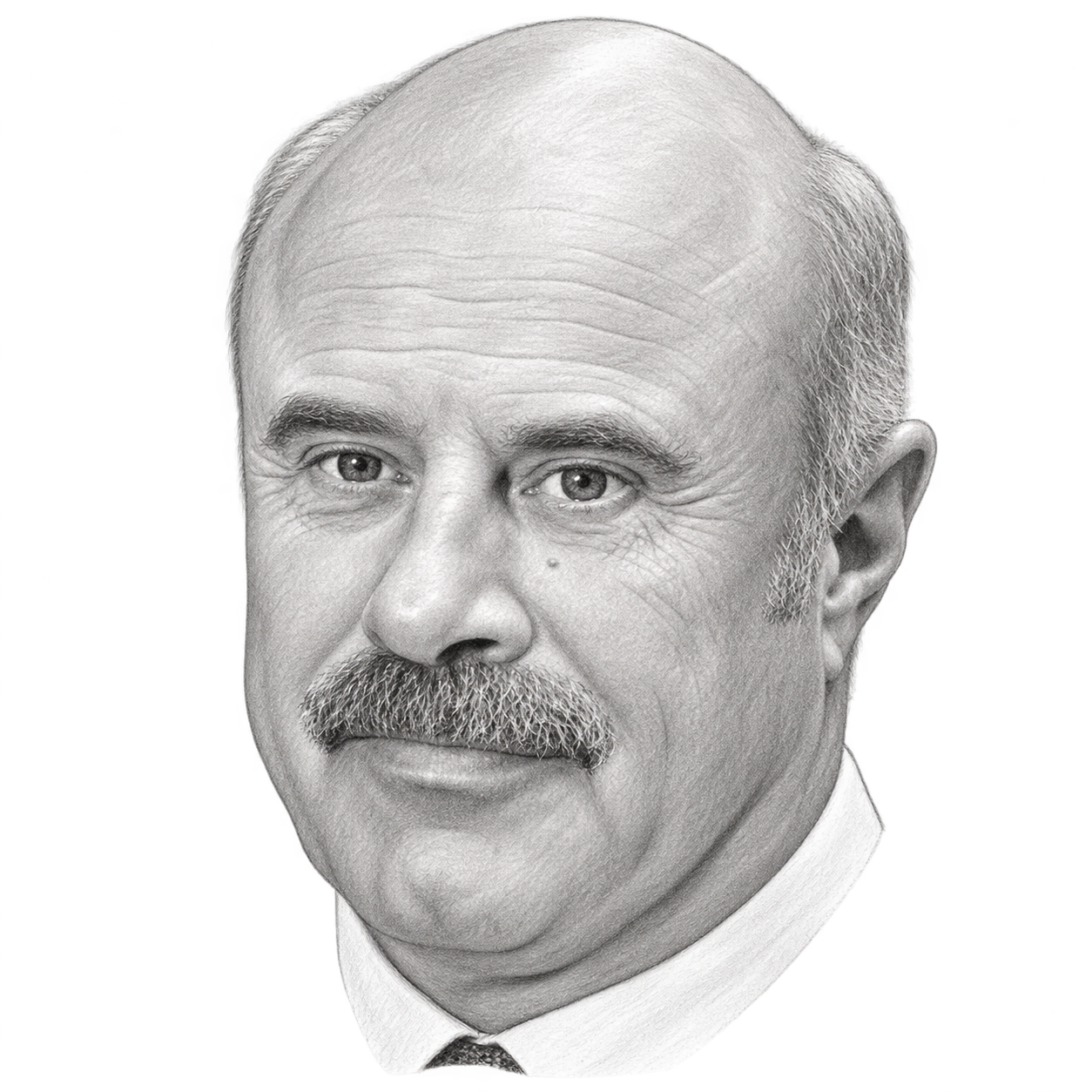 Pencil portrait of Phil McGraw