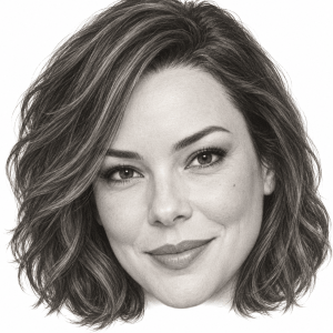 AI-assisted pencil head portrait of Regiane Alves