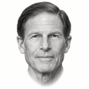 AI-generated pencil portrait of Richard Blumenthal