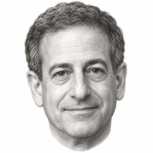 AI-generated pencil portrait of Russ Feingold