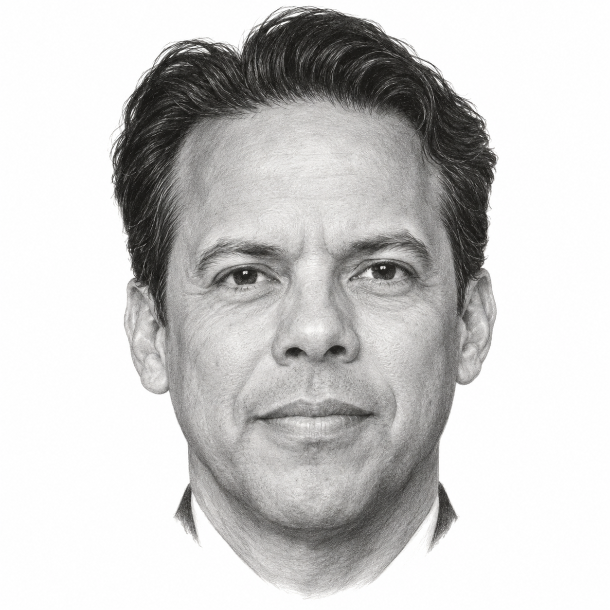 AI-generated pencil illustration of Samuel Rodriguez