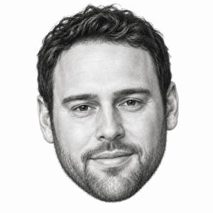 AI-assisted pencil portrait of Scooter Braun