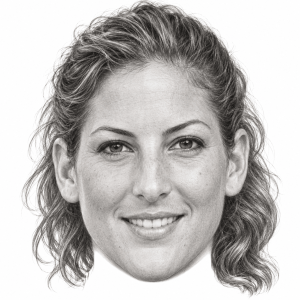 AI-generated graphite portrait of Shahar Pe'er