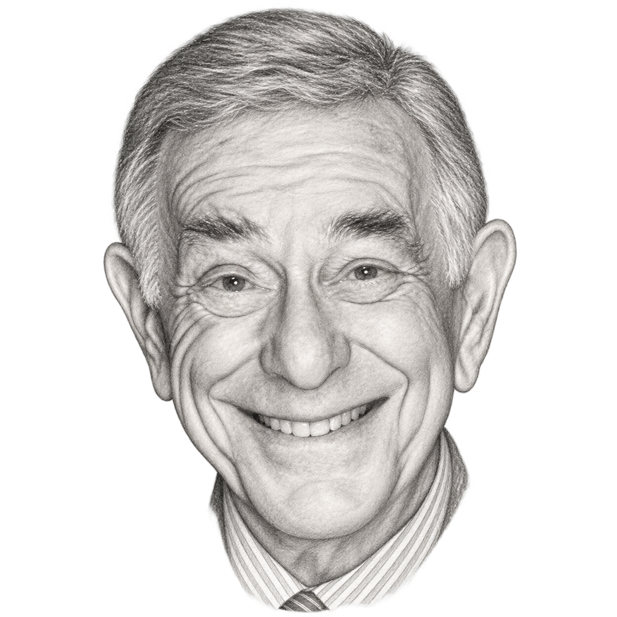 Pencil portrait of Shelley Berman