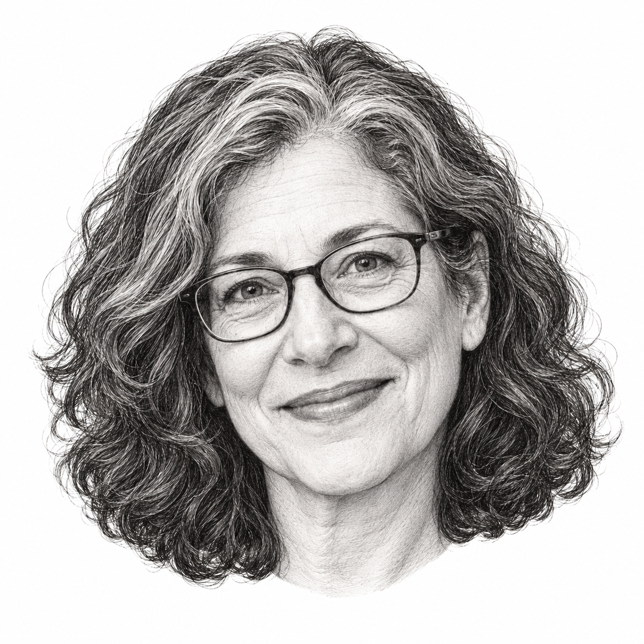 AI-generated head-only illustration of Susannah Heschel