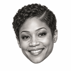 Head-only graphite portrait of Tiffany Haddish